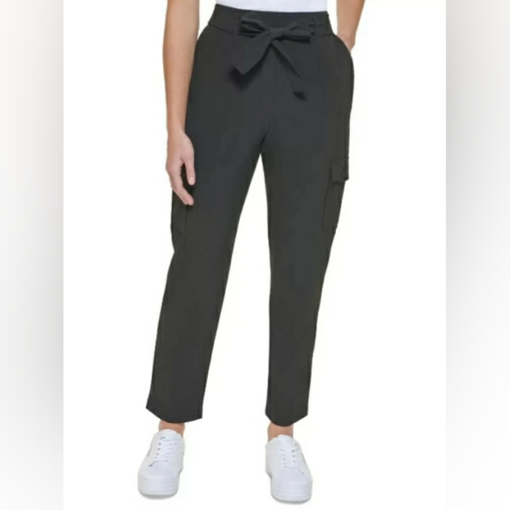 Calvin Klein Tie Waist Tech Stretch Cargo Pants SIZE Small